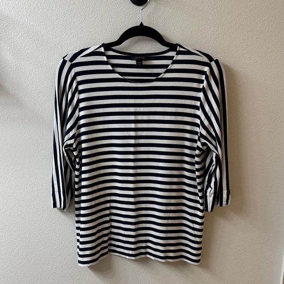 J. Jill Tops - J. Jill Navy and White Striped Long Sleeve Top